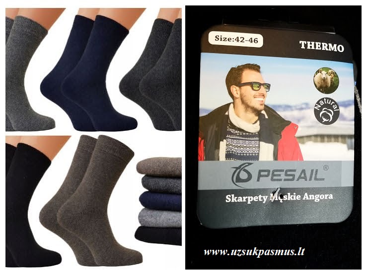 Kojinės su merino, kupranugario, alpakos vilna moteriškos ir vyriškos