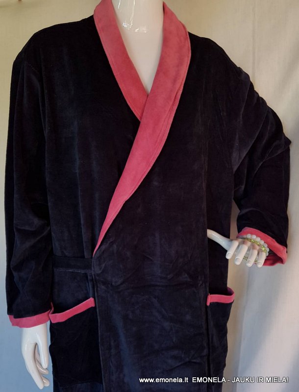 Chalatas TETA LINA, veliūrinis, didesnis dydis