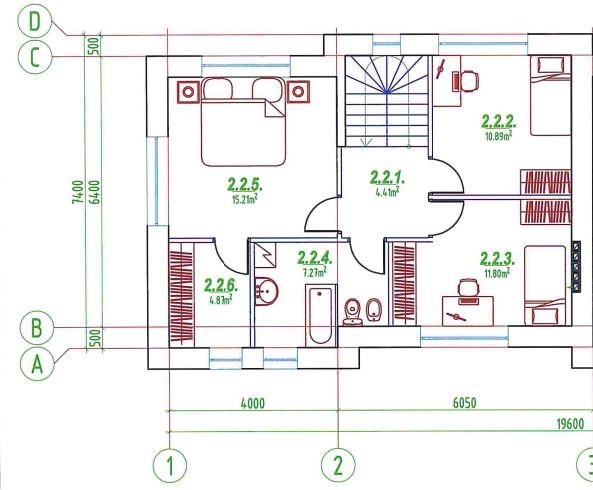 Klaipėda, Tauralaukis, Vėjo g., mūrinis sublokuotas namas