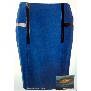 Šiltas sijonas, mėlynas