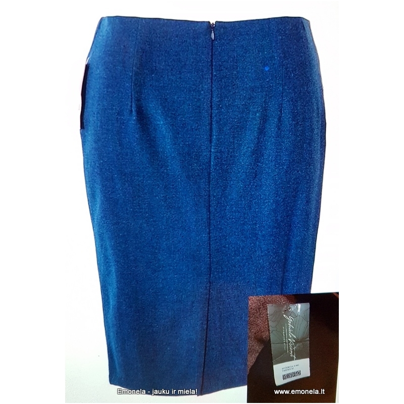 Šiltas sijonas, mėlynas