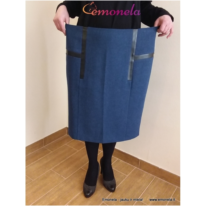 Šiltas sijonas, mėlynas