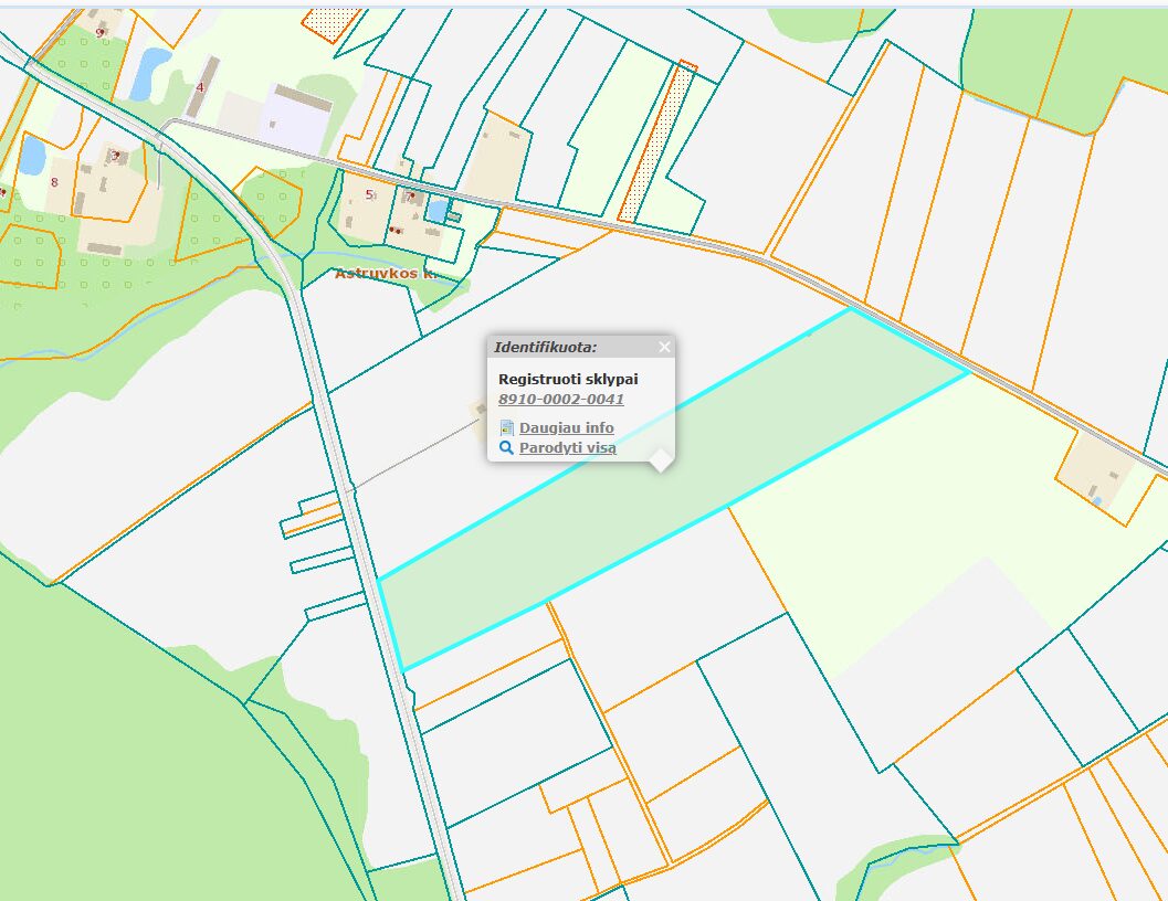 8.9800 HA Širvintų r. sav., Čiobiškio sen., Astruvkos k.