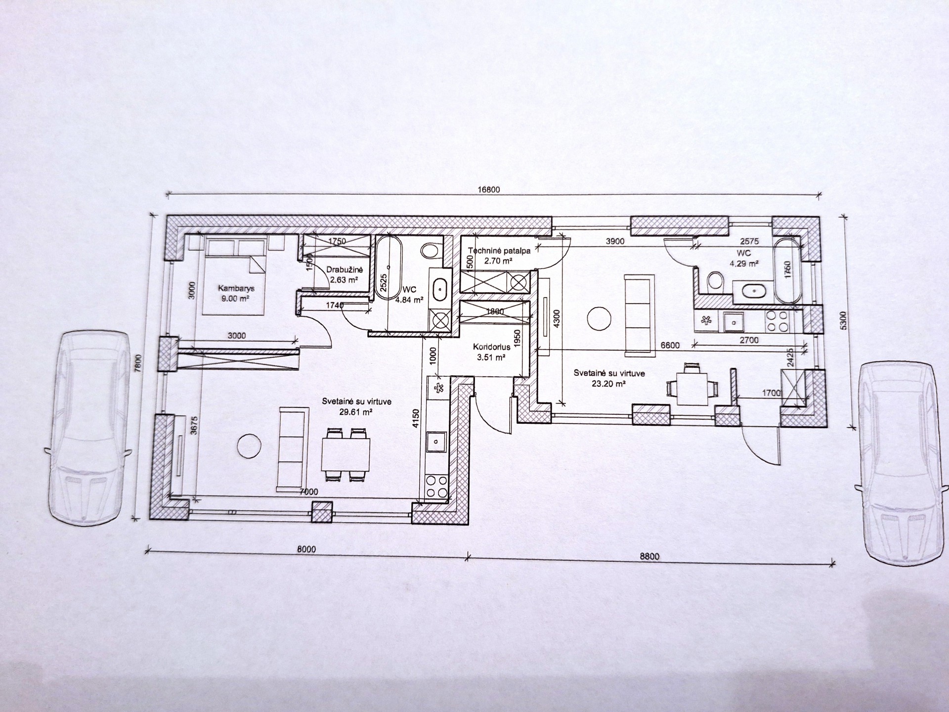 Parduodamas 1 kambario butas netoli Palangos.