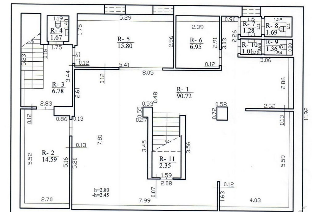 Parduodamos 203 kv.m., patalpos H.Manto g. Klaipėdoje Patalpos per 2 aukštus